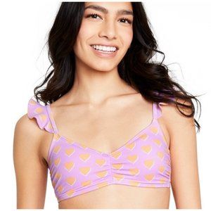 Stoney Clover Lane x Target Flutter Strap Heart Print Bralette Bikini Top